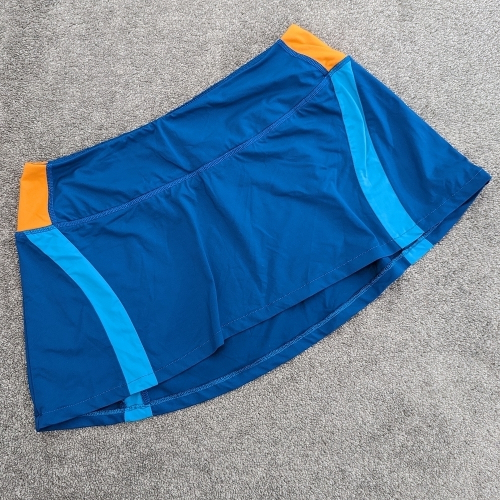 TONIC Active Bianca Tennis Skort Illusion Small Blue and Orange size Medium